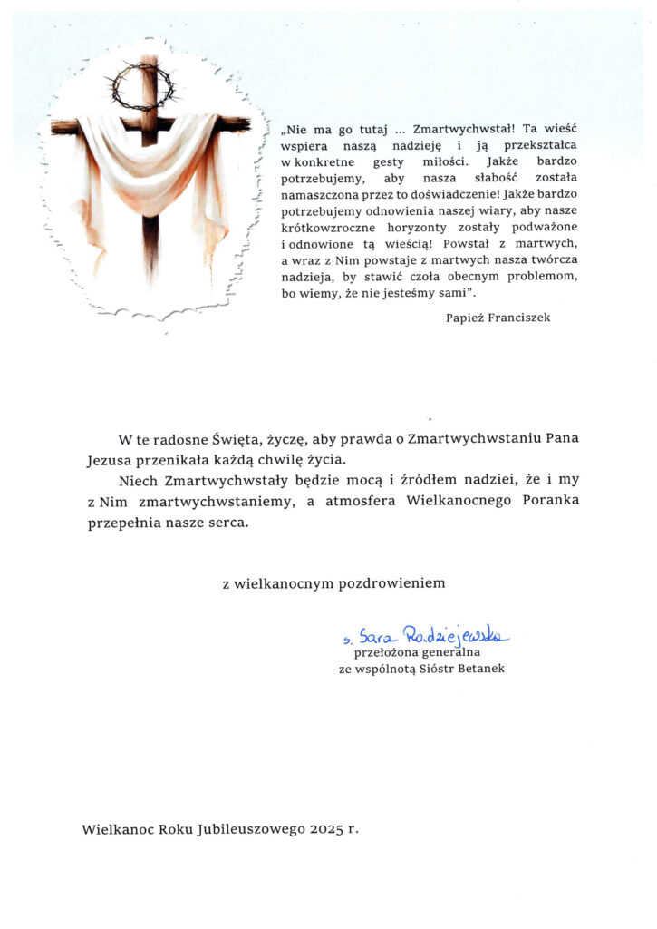 ŻYCZENIA WIELKANOCNE 2025